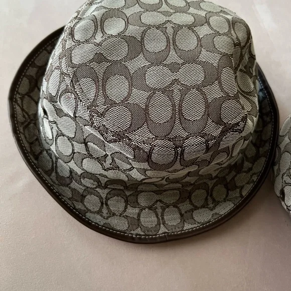 Coach | Accessories | Coach Gray And Brown Monogram Hat  display picture 1